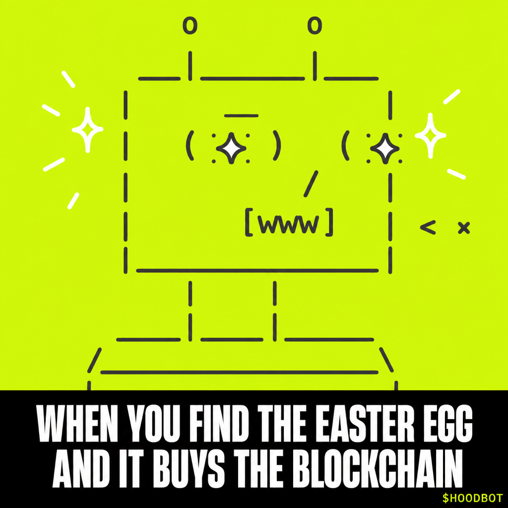 HOODBOT meme — Easter egg reaction